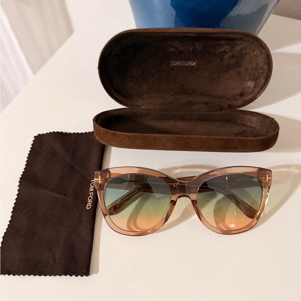 Tom Ford Gradient Sunglasses with Brown and Green Tint